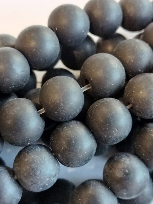 Matte Black Onyx Gemstones