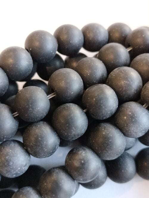 Matte Black Onyx Gemstones