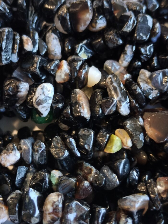 Black Agate Chip Stones