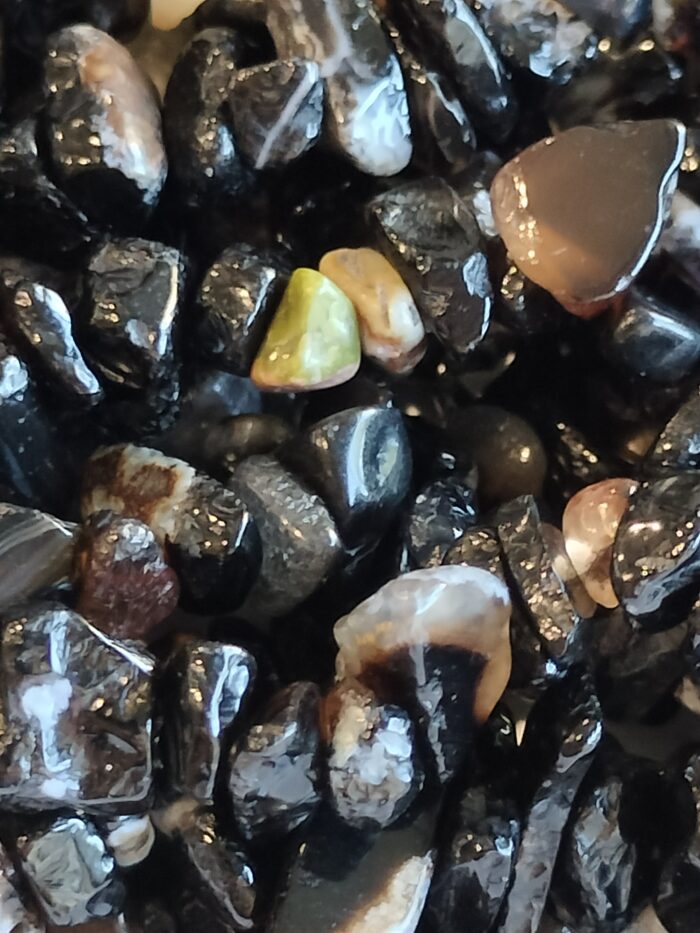 Black Agate Chip Stones