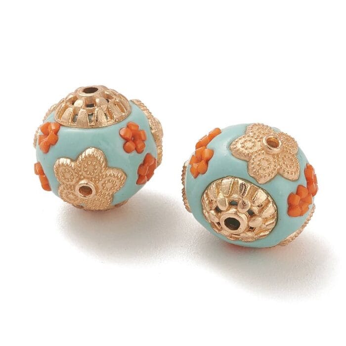 Pale Turquoise Kashmiri Beads