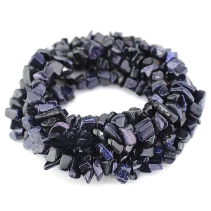 Blue Sand Chip Stones Strand (90cm)