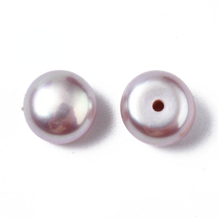 High Quality Purple Half Drilled Pearls