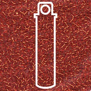 Silver Lined Red Orange Delica Seed Beads