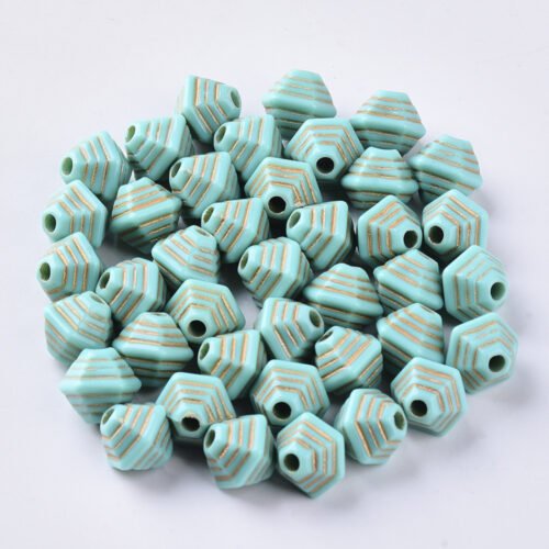 Turquoise Bicone Acrylic Beads