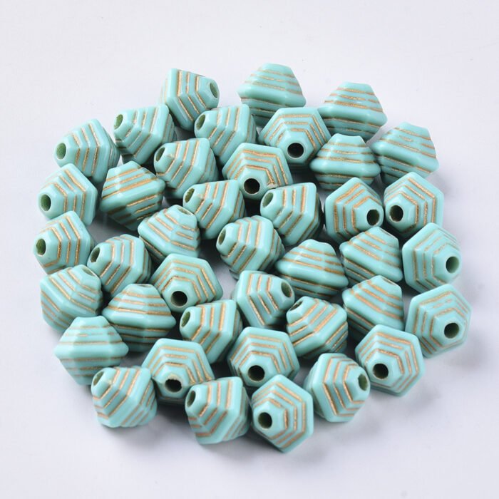 Turquoise Bicone Acrylic Beads