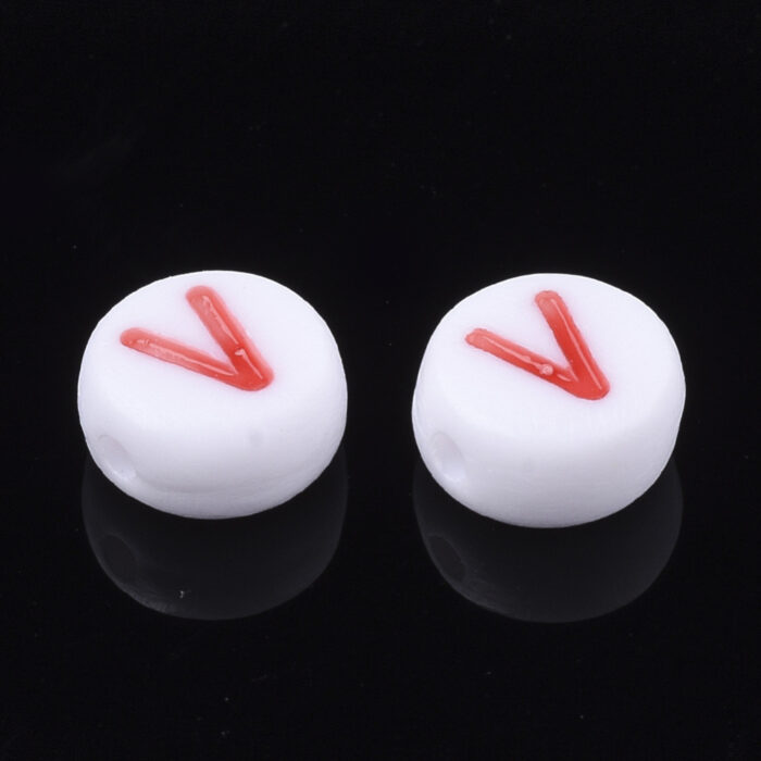Alphabet V Letter Beads