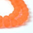 Orange Frosted Glass Beads