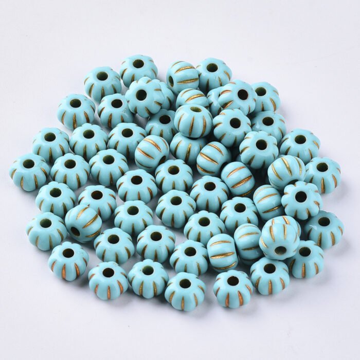 Turquoise Spacer Acrylic Beads