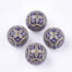 Navy Blue Round Acrylic Beads
