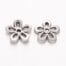 Silver Flower Mesh Cap Metal Bead