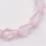 Pink Teardrops Glass Beads