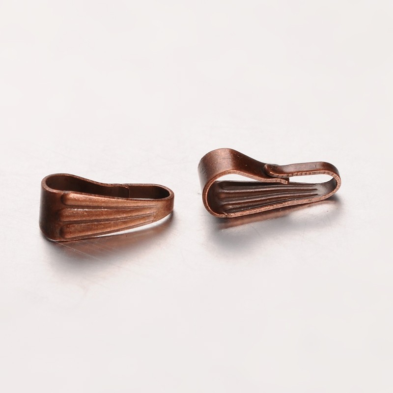 Red Copper Snap On Bails