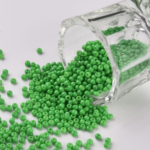 Matte Light Green Seed Beads