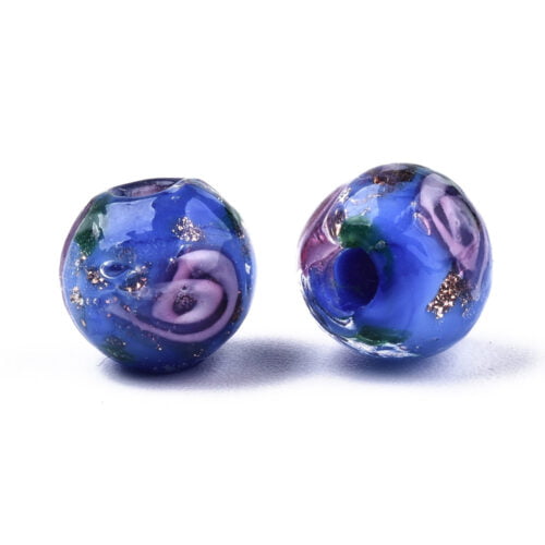 Blue Lampwork Beads