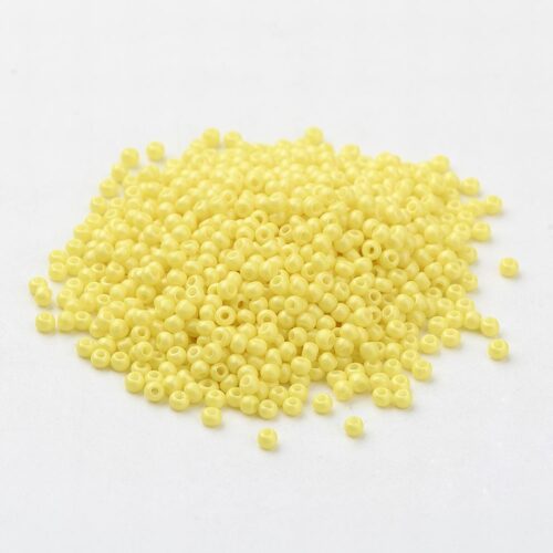 Matte Pale Yellow Seed Beads