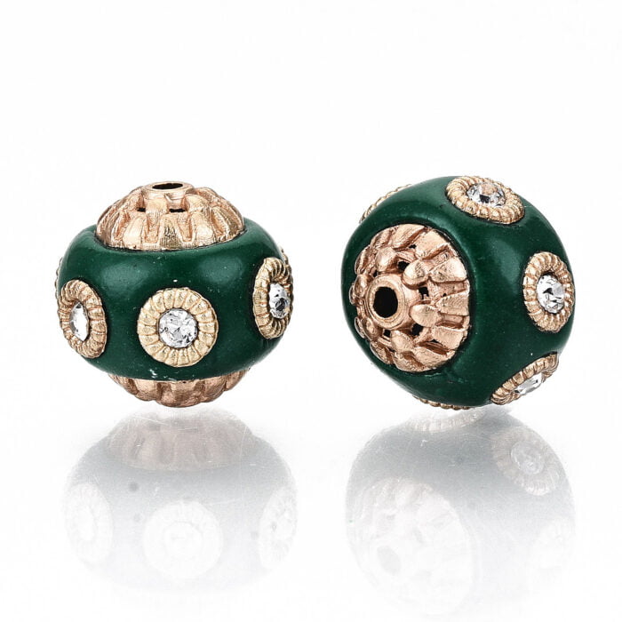 Green Bronze Kashmiri Beads