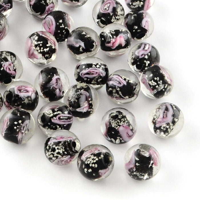 Black Lampwork Beads