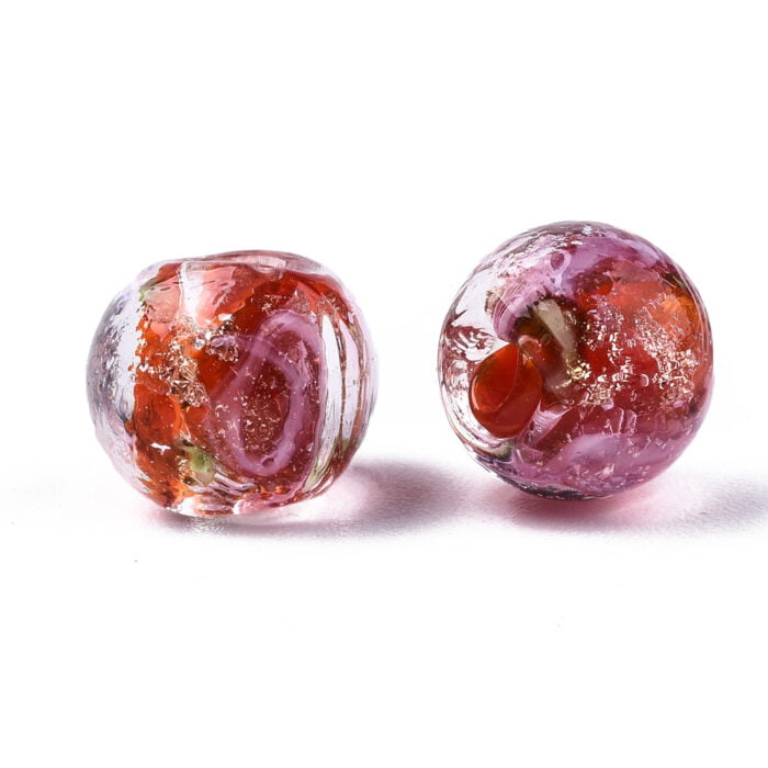 Red Lampwork Beads