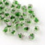 Green Lampwork Beads with Inside Flower