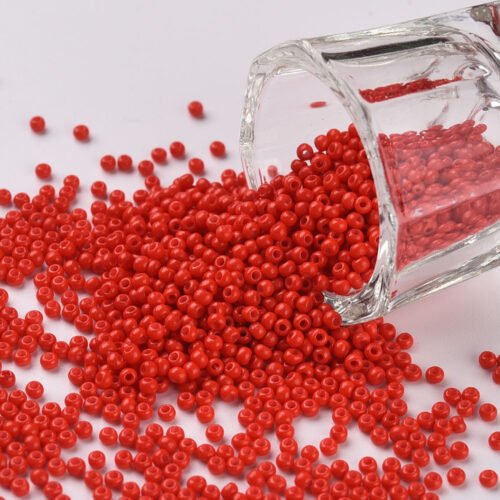 Matte Dark Salmon Seed Beads