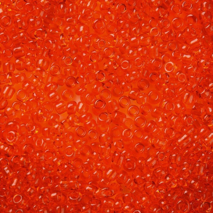 Transparent Orange Seed Beads