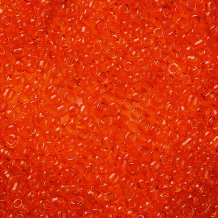 Transparent Orange Seed Beads