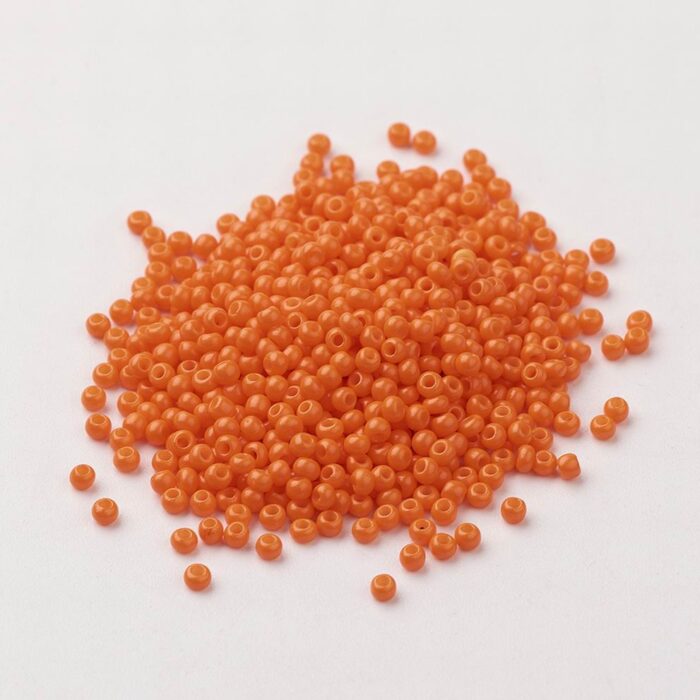 Matte Orange Seed Beads