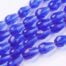 Blue Teardrops Glass Beads