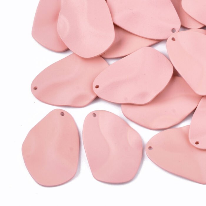 Gorgeous pink/coral spray painted pendant