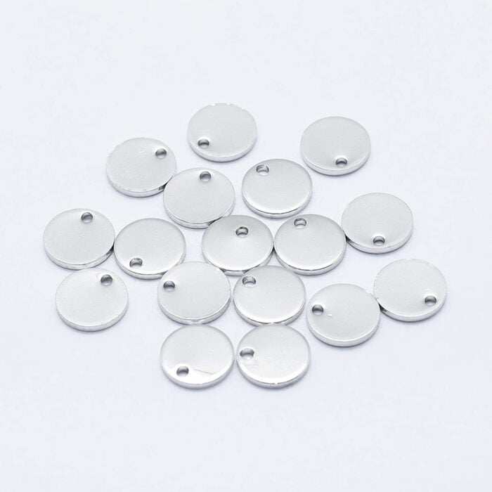 Round Silver Engraving Plate