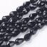Faceted Black Tear Drop Glass Beads