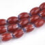 Red Oval Lampwork Beads