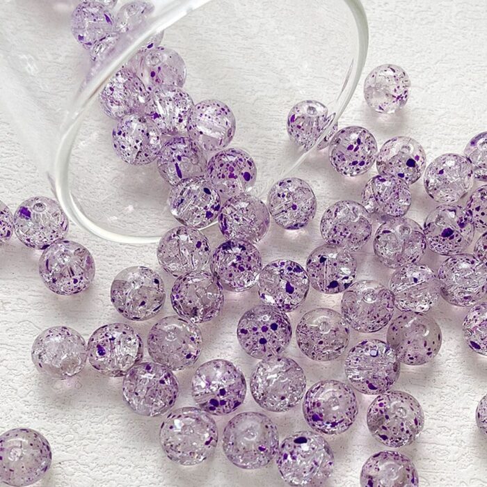 Purple Transparent Lampwork Beads