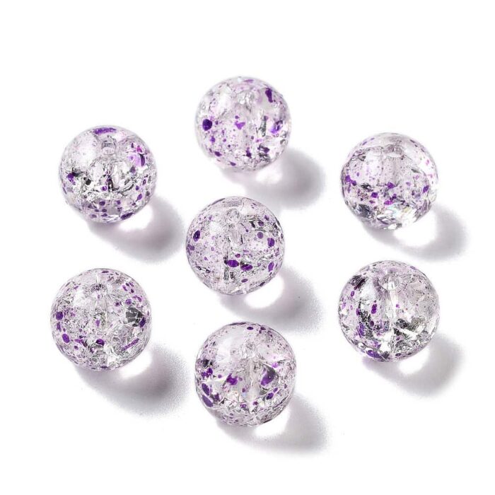 Purple Transparent Lampwork Beads