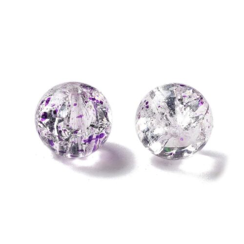 Purple Transparent Lampwork Beads