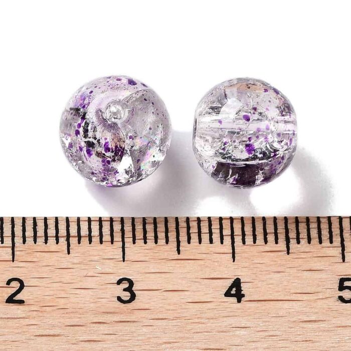 Purple Transparent Lampwork Beads