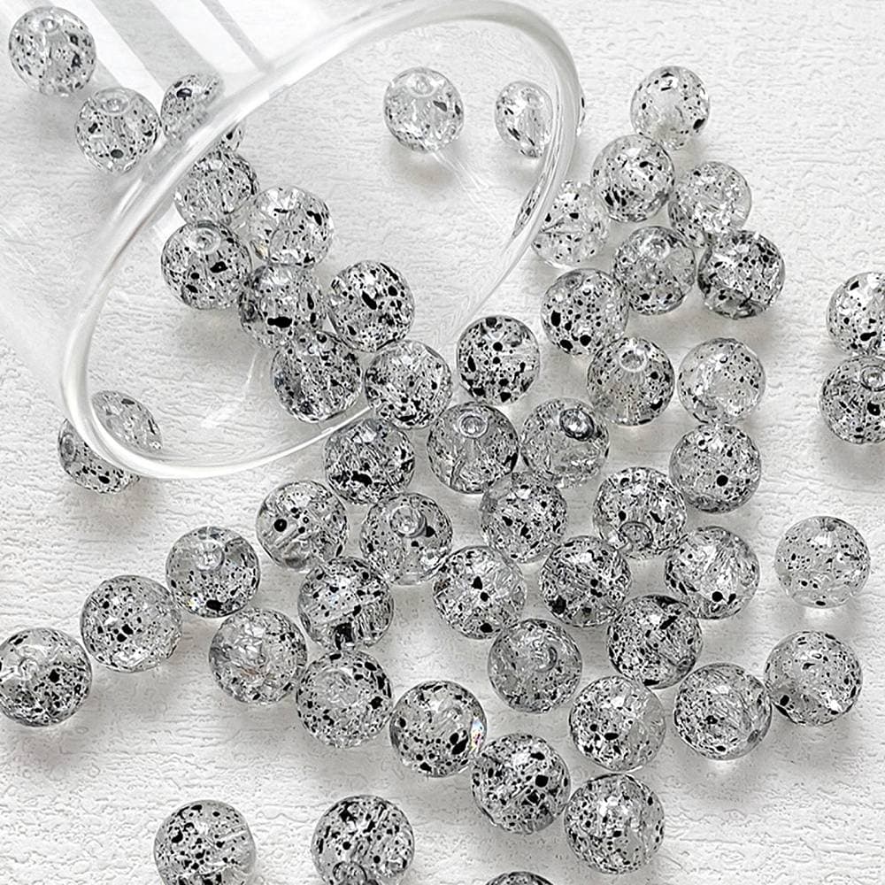 Black Transparent Lampwork Beads