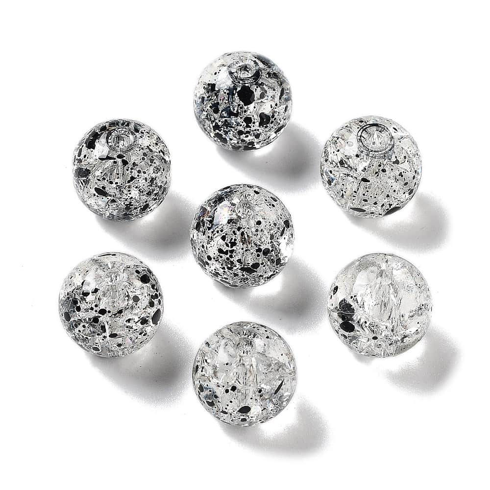 Black Transparent Lampwork Beads