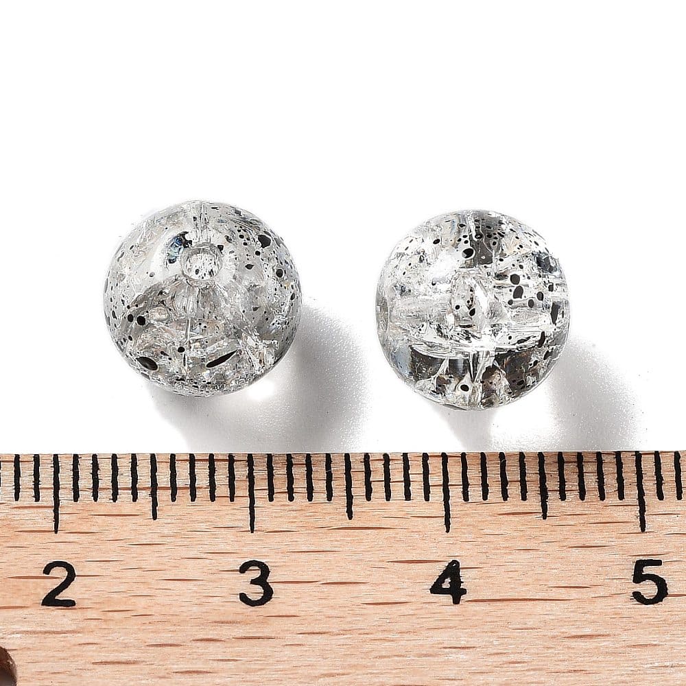 Black Transparent Lampwork Beads