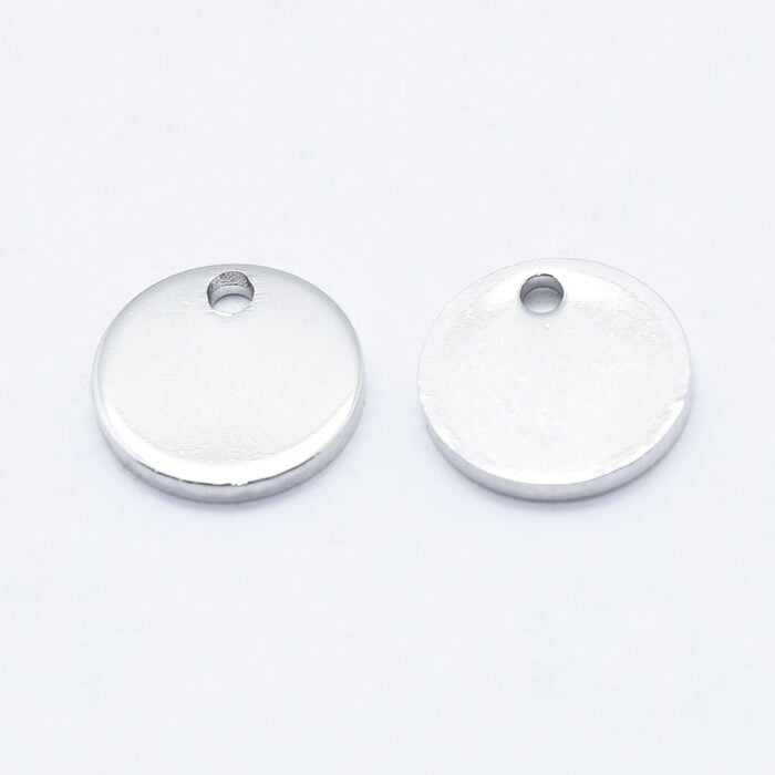 Round Silver Engraving Plate