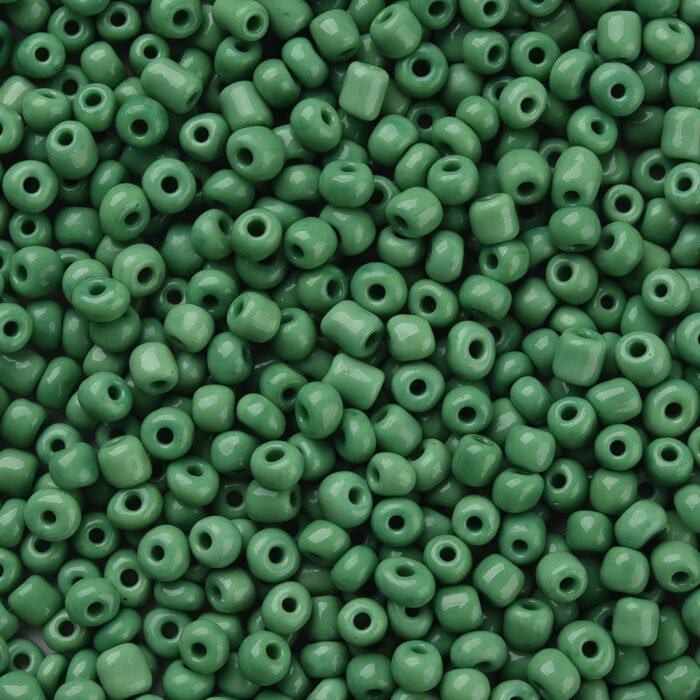 Matte Dark Green Seed Beads