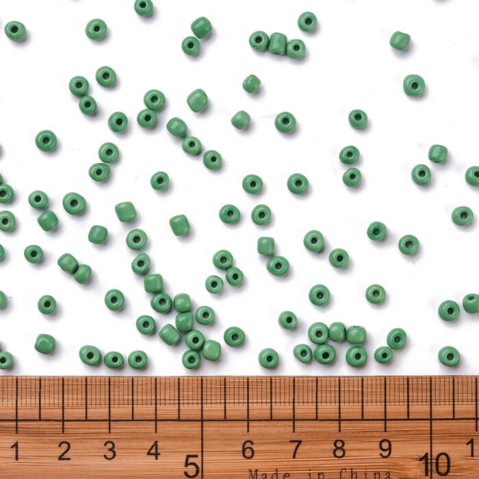 Matte Dark Green Seed Beads