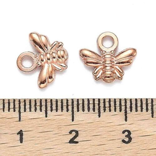 Rose Gold metal Bee Shape Charm