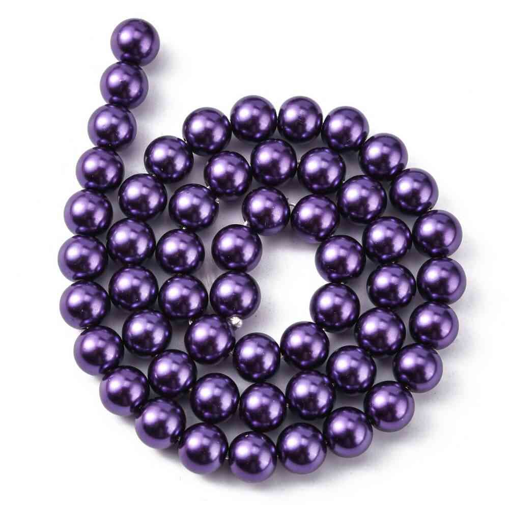 Indigo Glass Pearl Beads