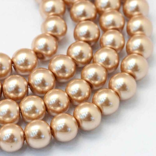 Dark Cream Glass Pearl Beads