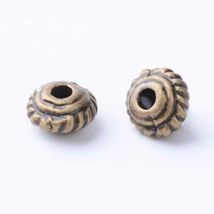 Antique Bronze Rondelle Spacer Beads