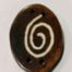 Oval Swirl Bone Bead