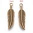 Antique Bronze Feather Metal Charms