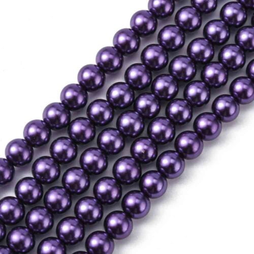 Purple Glass Pearl Beads